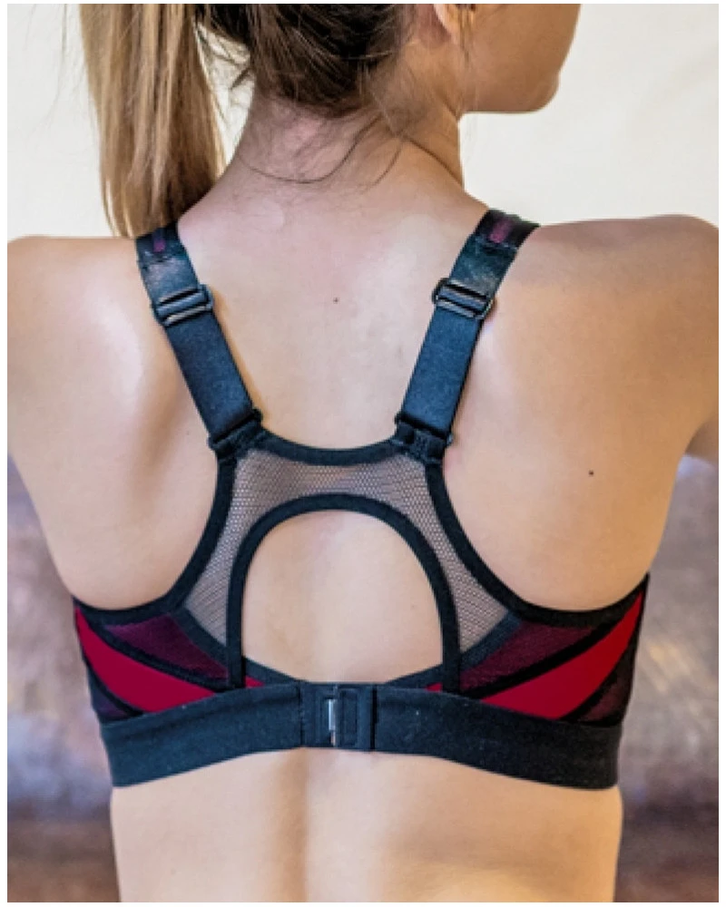 Brassière De Sport Zsport Vitality (Noir Framboise) – Image 2