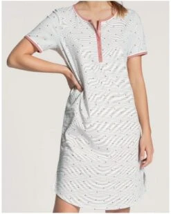 Chemise De Nuit Manches Courtes Calida Sweet Dreams 100% Coton Interlock (Rose Bud)