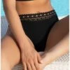 Culotte De Bain Taille Haute Lise Charmel Ajourage Couture (Noir)