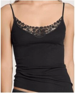 Débardeur Bretelles Spaghettis Calida Feminin Sense 100% Coton (Noir)