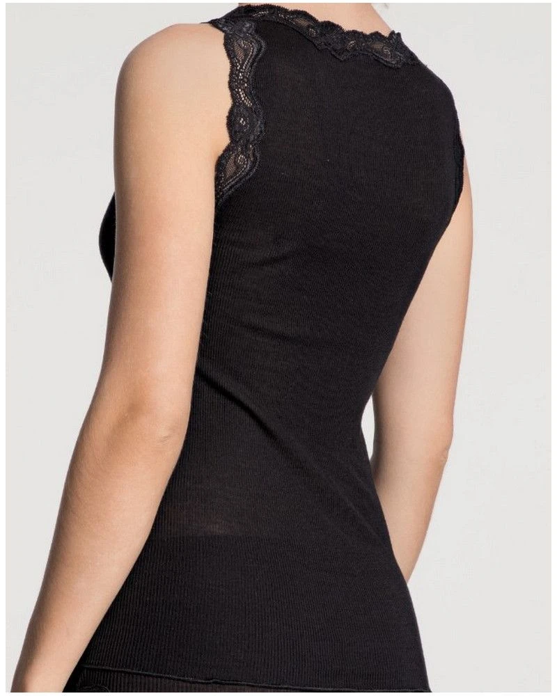 DĂ©bardeur Calida Richesse Lace Laine & Soie (Noir) â Image 2