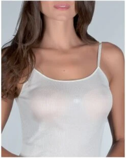 Débardeur Moretta En 100% Soie à Côtes