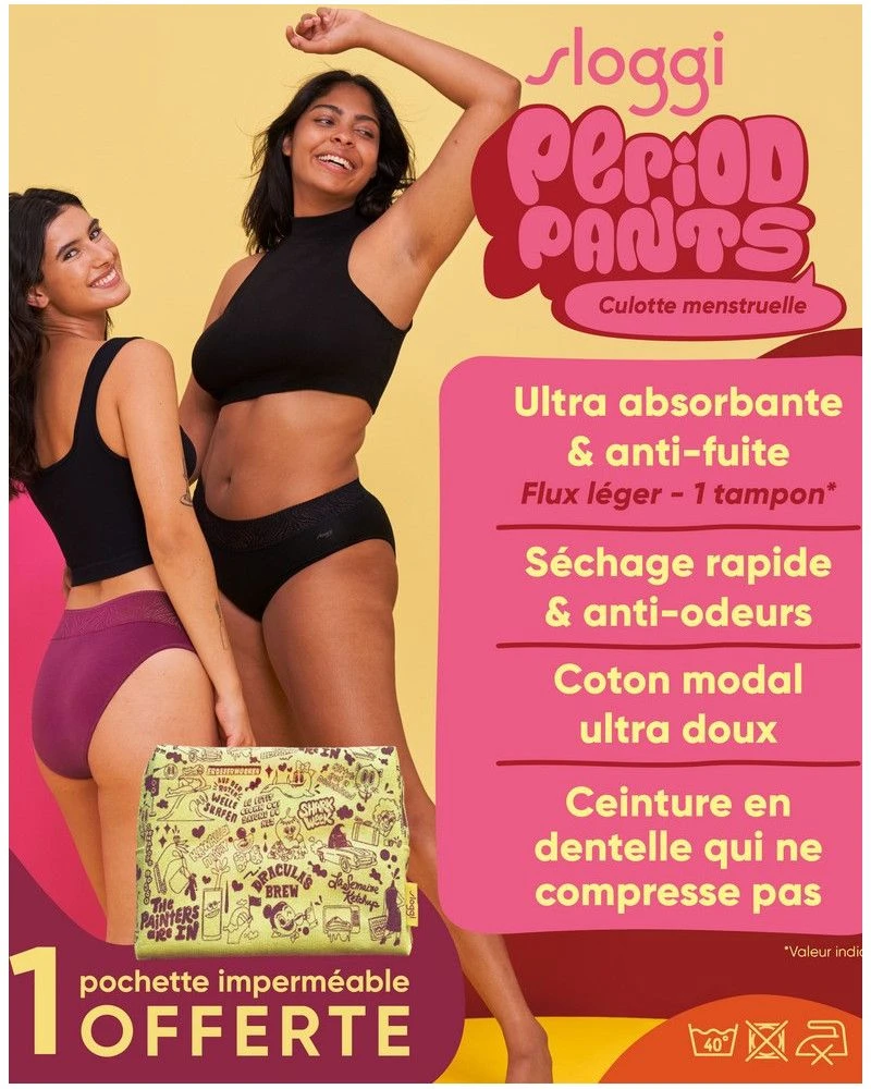 Hipster Menstruel Light Sloggi Period Pants (Wine) – Image 4