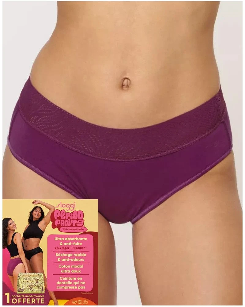 Hipster Menstruel Light Sloggi Period Pants (Wine)