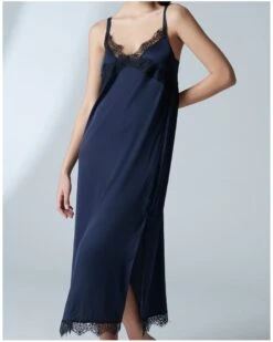 Simone Perele Nuisette Fendue Longue Simone Pérèle Satin Secrets (Pleine Lune)