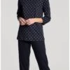 Pyjama 3/4 Calida Night Lovers 100% Coton (Dark Lapis Blue)