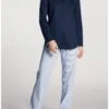 Pyjama Long Boutonné Calida Sweet Dreams 100% Coton Interlock (Peacoat Blue)