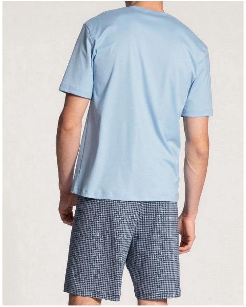 Pyjama Short Manches Courtes BoutonnĂ© Calida Relax Choice 100% Coton (Placid Blue) â Image 2