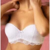 Soutien-gorge Bandeau à Bretelles Amovibles Lise Charmel Féérie Couture (Blanc)