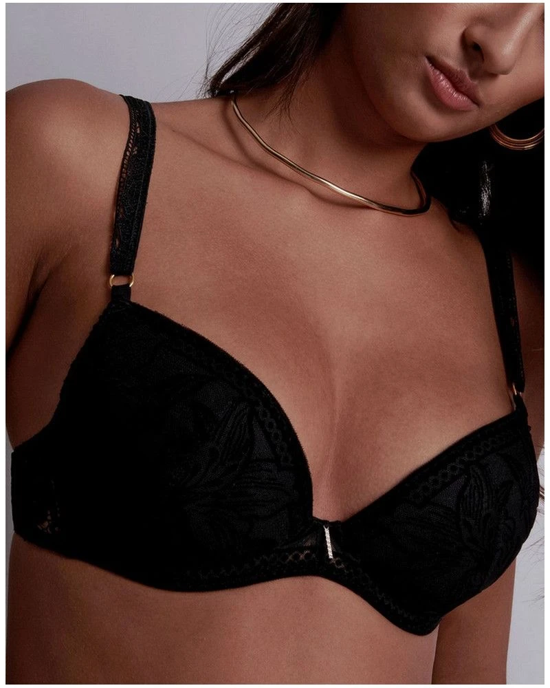 Soutien-gorge Plunge Coussinet Aubade Coeur Ă Corps (Noir)
