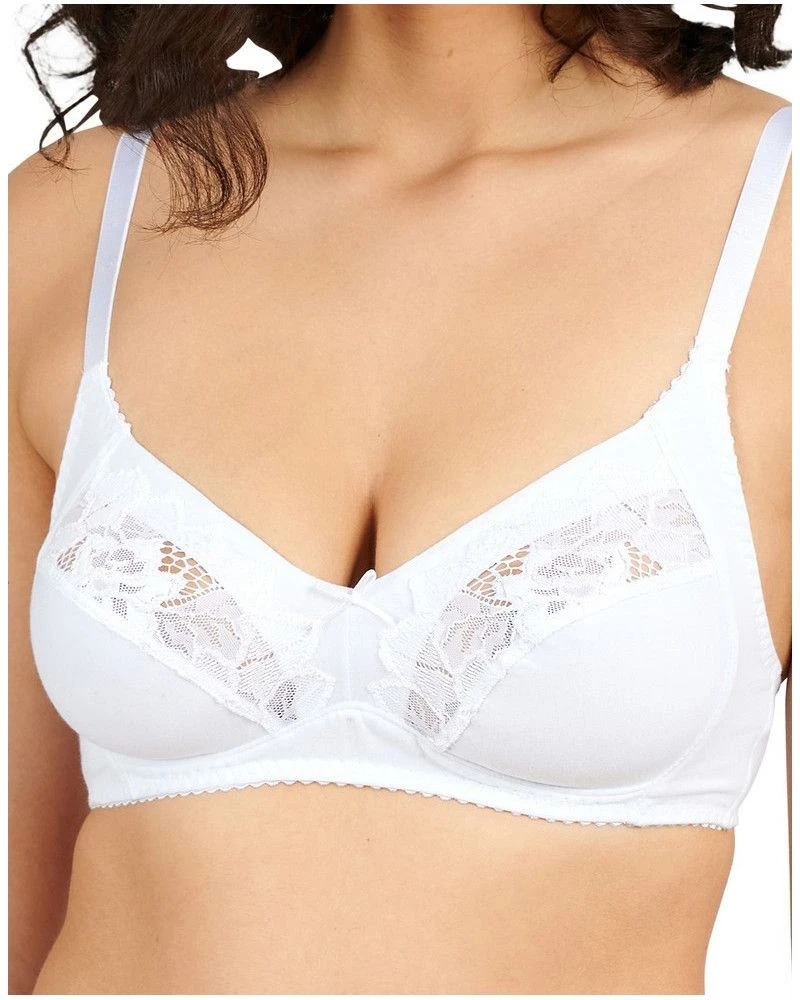 Soutien-gorge Sans Armature Coton Plus Sans Complexe Coton D'arum (Blanc) – Image 3