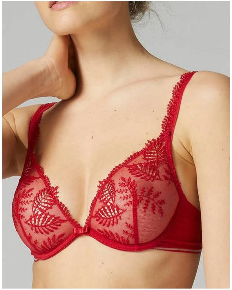 Simone Perele Soutien-gorge Triangle Simone Pérèle Bloom (Rouge Opéra) – Image 2