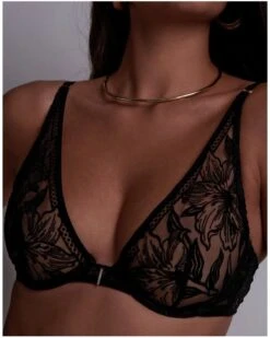 Soutien-gorge Triangle Ultra Plunge Aubade Coeur Ă Corps (Noir)