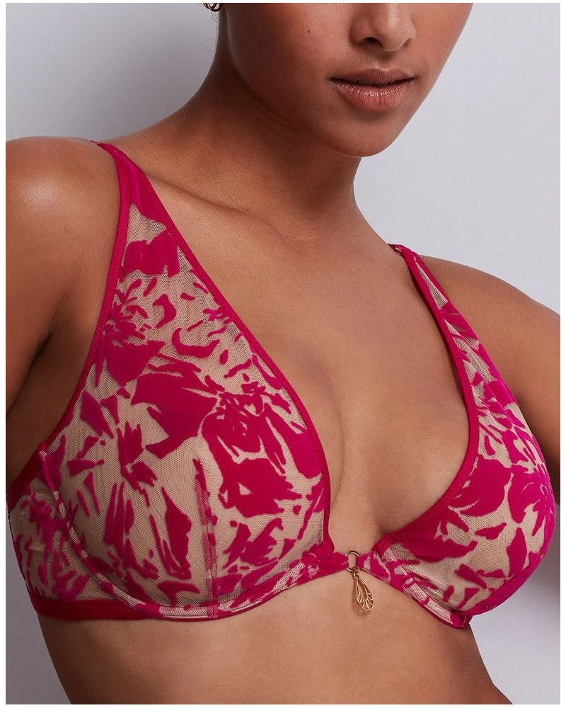 Soutien-gorge Triangle Ultra Plunge Aubade Wild Vibration (Hot Pink)
