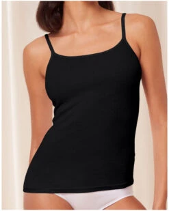 Top Bretelles Fines 100% Coton Triumph Katia Basics (Noir)