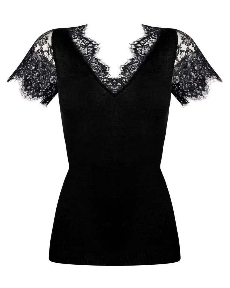 Top Manches Courtes Bien-ĂȘtre Lise Charmel Plaisir Caresse (Noir) â Image 3