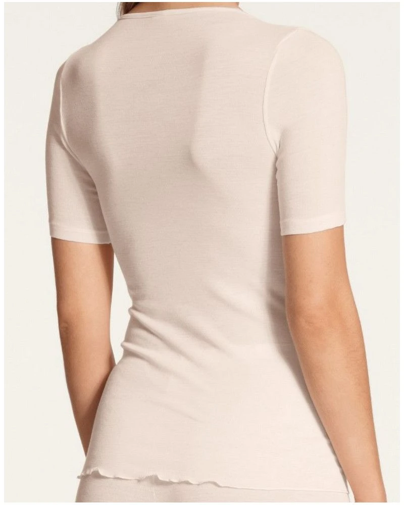 Top Manches Courtes Calida True Confidence Laine & Soie (Light Ivory) â Image 2