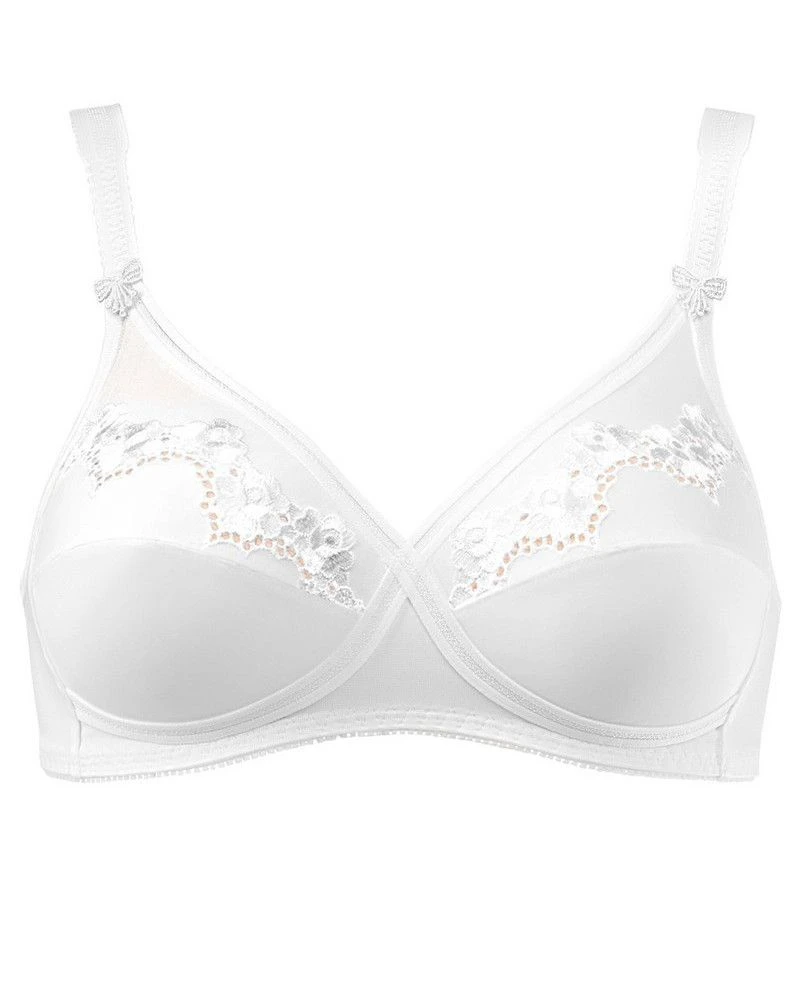 Triumph Soutien-gorge Sans Armature Elasti Cross + Cotton (Blanc) – Image 4